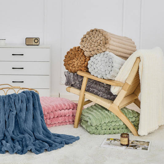 Soft Plush Fleece Blanket Twin Set - Befez
