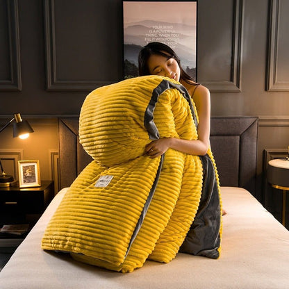 Soft Plush Winter Duvet Cover Warm Comforter Set