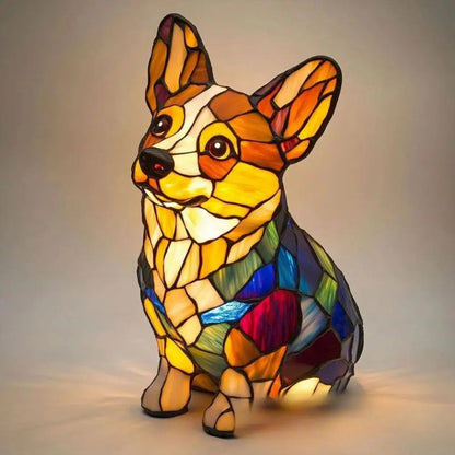 Colorful Dog Night Light Table Lamp with LED