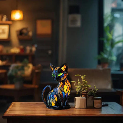 Colorful Cat Table Lamp with LED Light