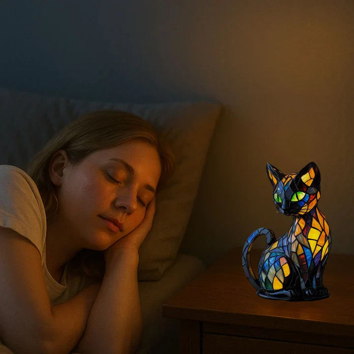 Colorful Cat Table Lamp with LED Light