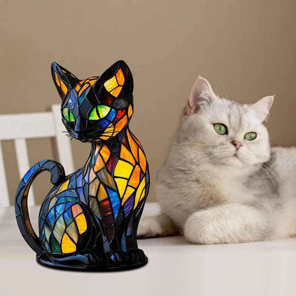 Colorful Cat Table Lamp with LED Light
