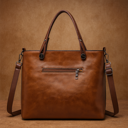 Stylish Women's Leather Multi Pocket Shoulder Bag
