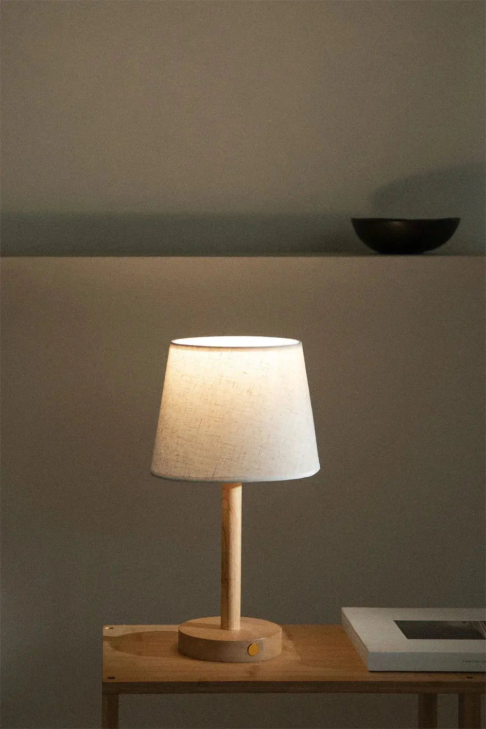 Befez Wooden LED Table Lamp - Compact Wireless Nightlight - Befez