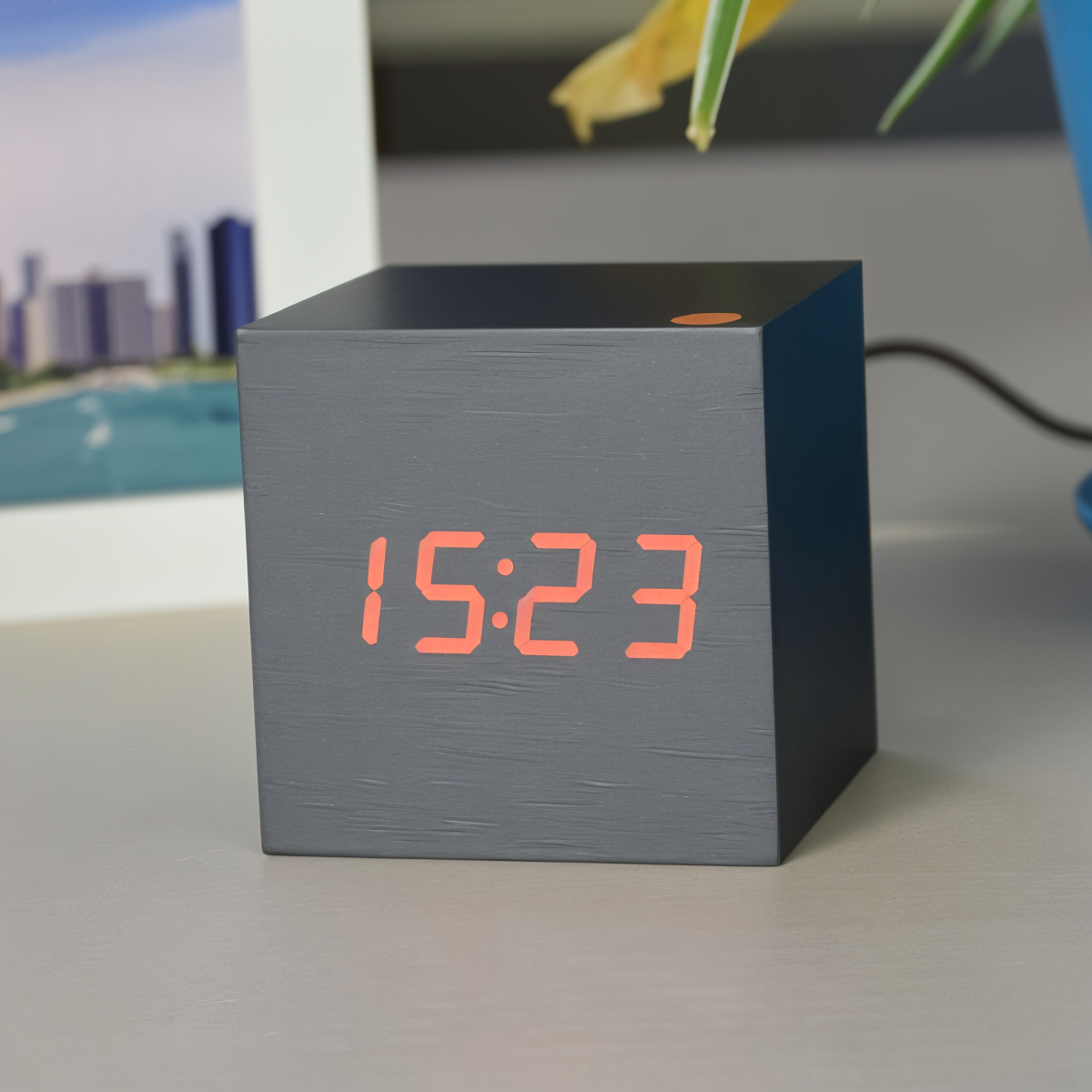 Stylish Wooden Digital LED Alarm Clock
