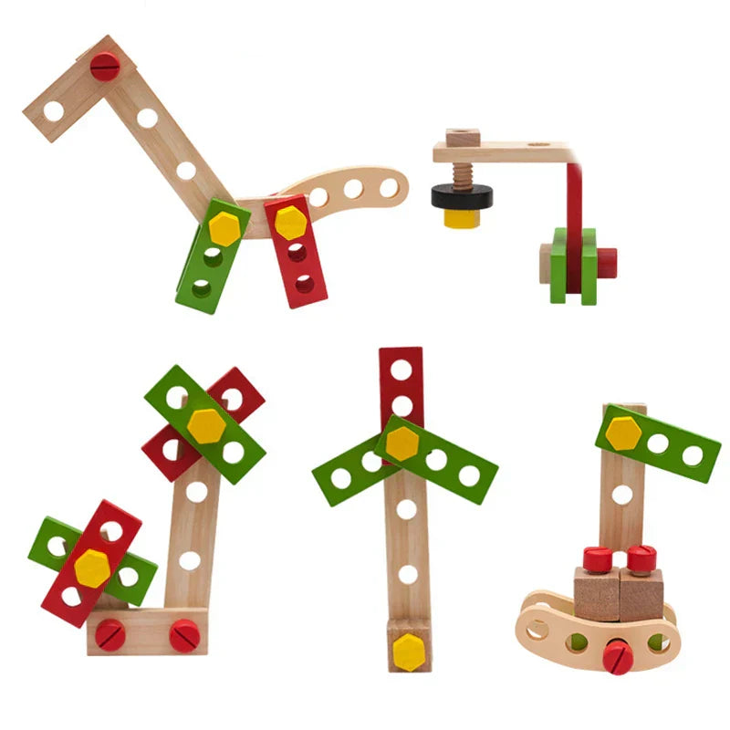Colorful Kids DIY Toolbox Playset