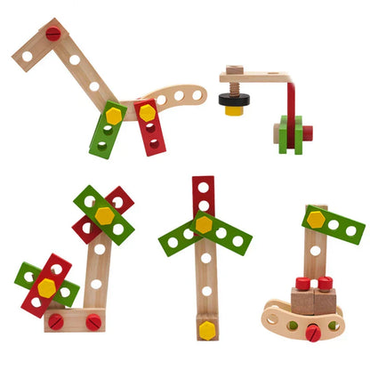 Colorful Kids DIY Toolbox Playset