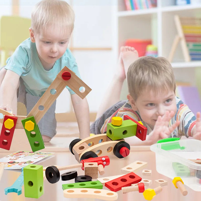 Colorful Kids DIY Toolbox Playset