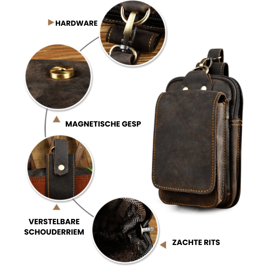 Real Leather Mens Waist Bag