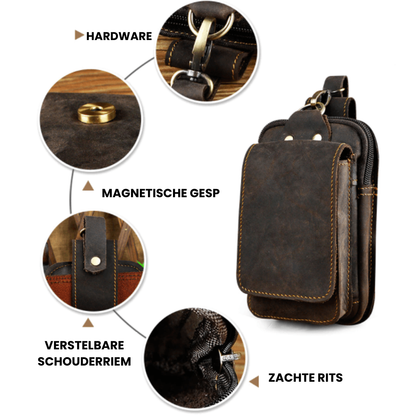 Real Leather Mens Waist Bag