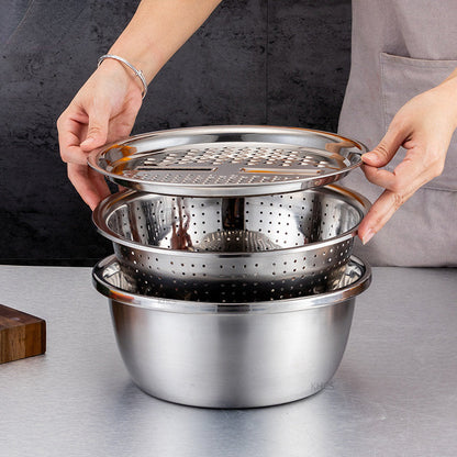 Premium 3-in-1 Stainless Steel Cutting Board