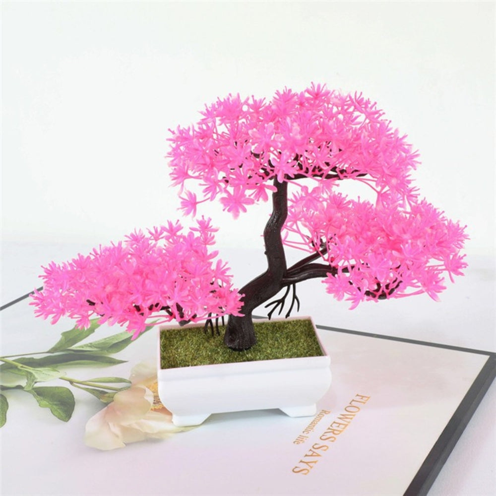 Small Realistic Bonsai Tree Office Decoration