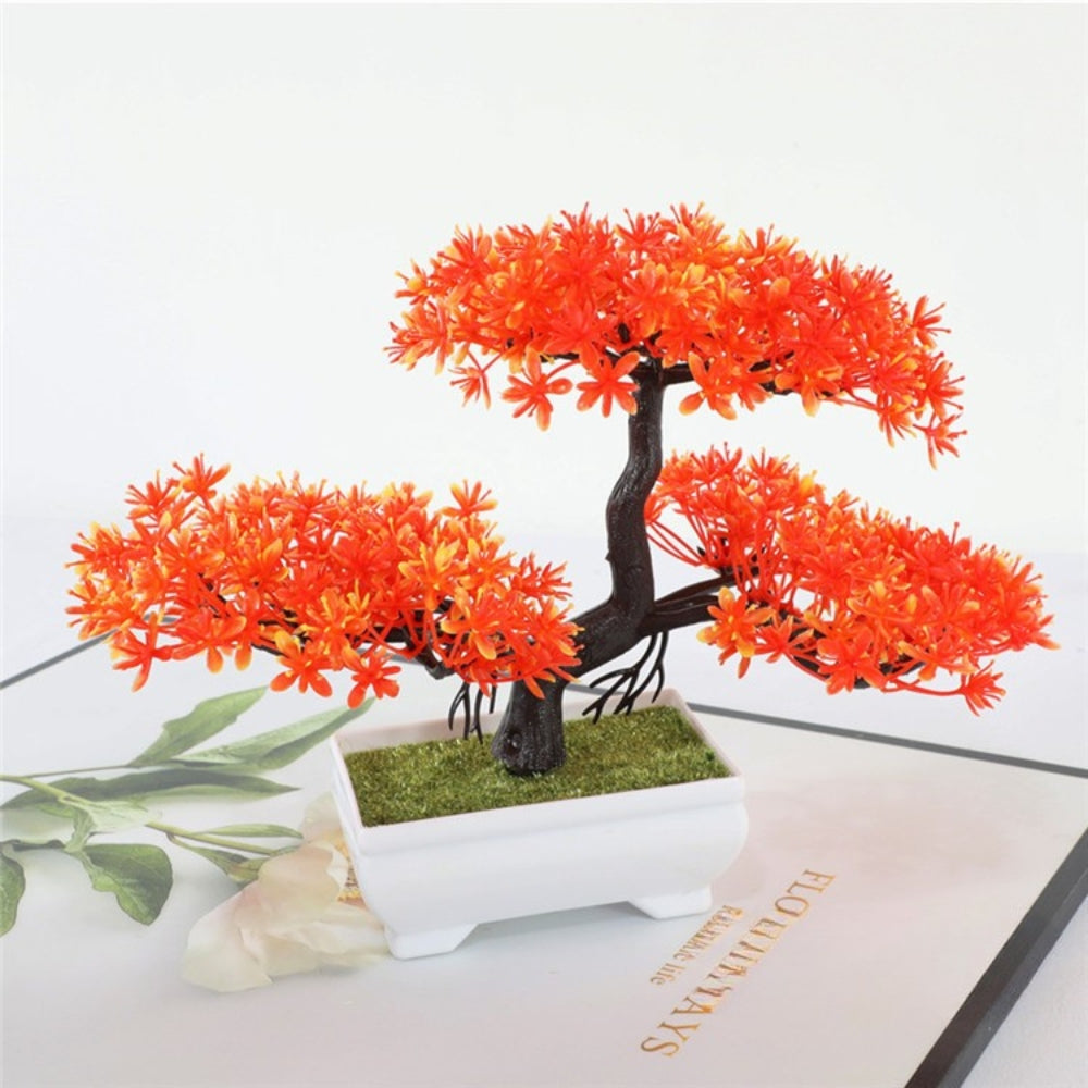 Small Realistic Bonsai Tree Office Decoration