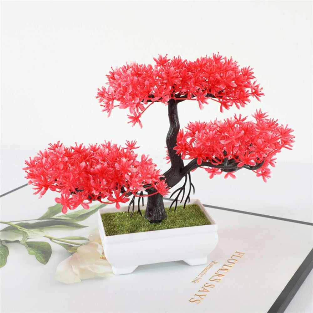 Small Realistic Bonsai Tree Office Decoration