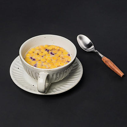 Ceramic Soup Bowls Set with Spoons
