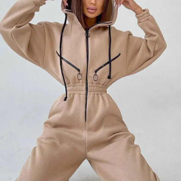 Classic Zip Up Overall Jumpsuit