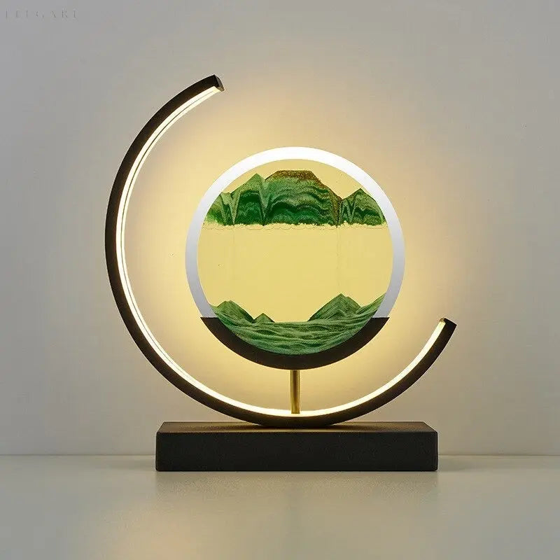 Calming Desk Lamp with Moving Sand Art