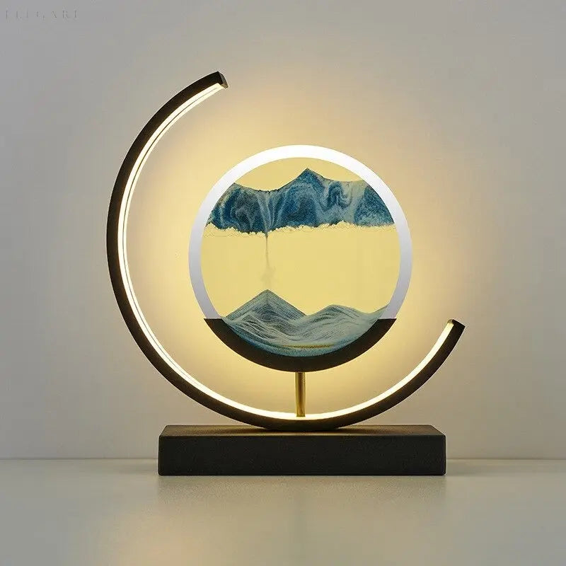 Calming Desk Lamp with Moving Sand Art