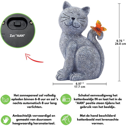 Cute Outdoor Cat Garden Statue