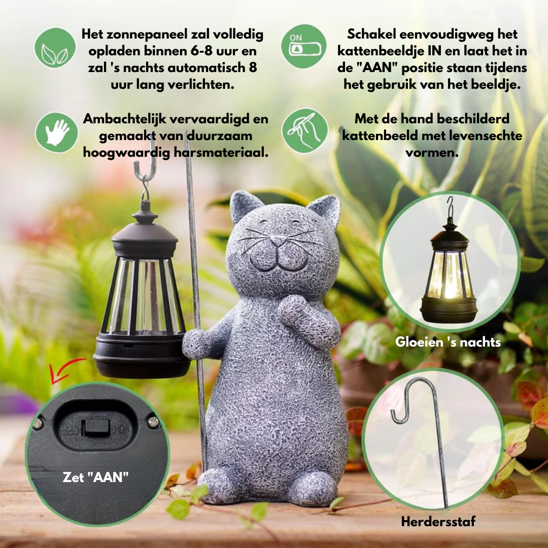 Cute Outdoor Cat Garden Statue