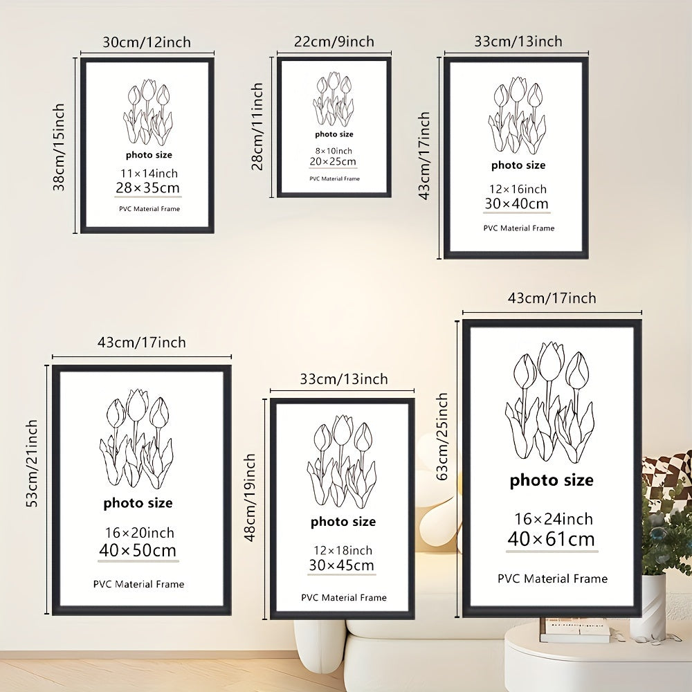 Set of 3 Modern Black Picture Frames