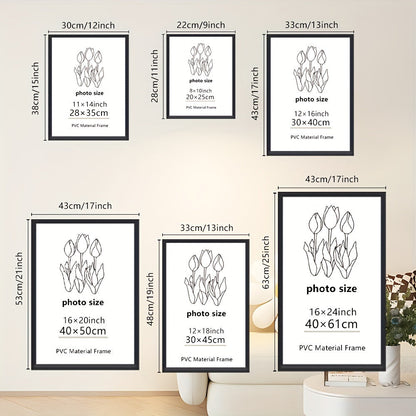 Set of 3 Modern Black Picture Frames