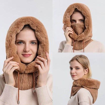 Warm Knitted Beanie Hat with Soft Fleece Lining