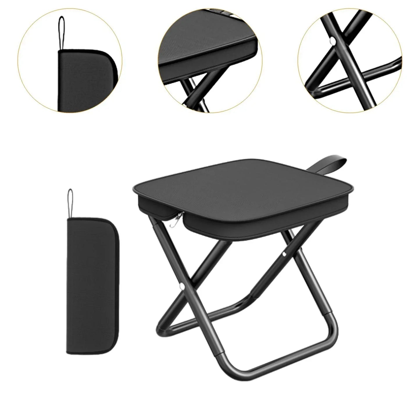 Compact Foldable Outdoor Camping Chair with Metal Legs