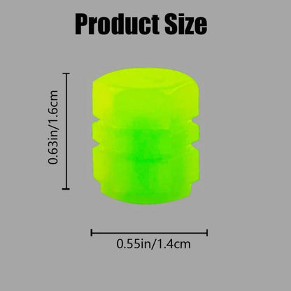 Bright Green LED Tire Valve Stem Caps 20 Pack