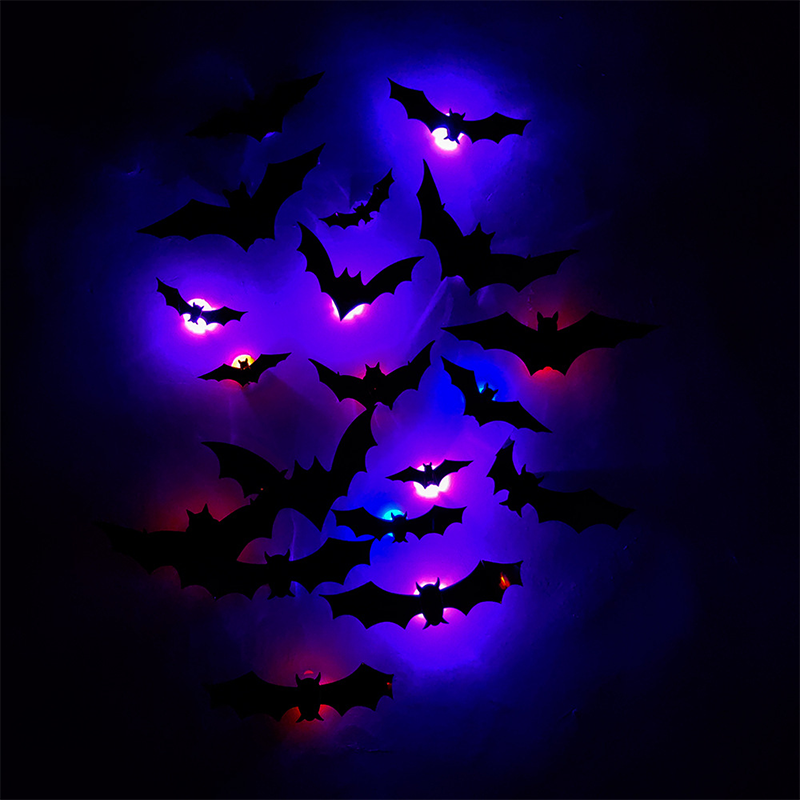 Spooky 3D Bat LED Wall Decoration - Befez