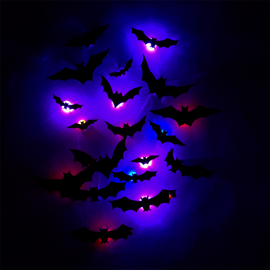 Spooky 3D Bat LED Wall Decoration - Befez
