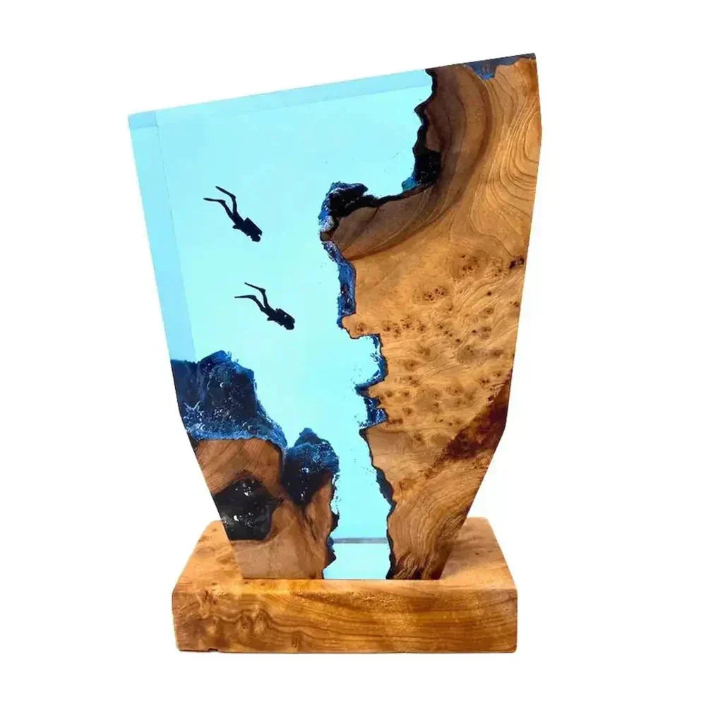 Resin Wave LED Table Lamp