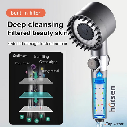 Relaxing 4-in-1 Showerhead for Healthy Skin