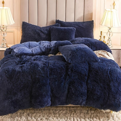 Cozy Soft Plush Duvet Cover Set with Zipper