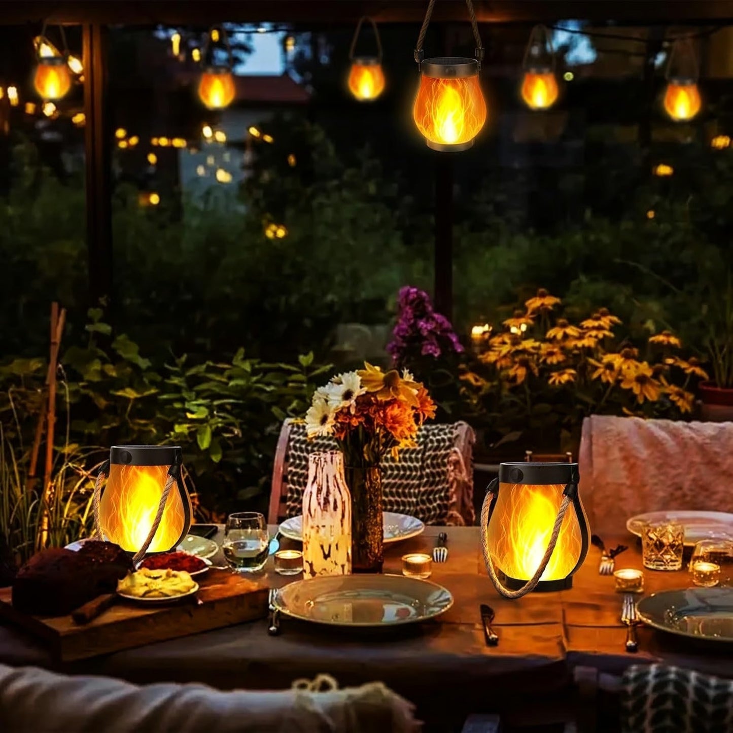 Warm Ambient Flame Table Lamp