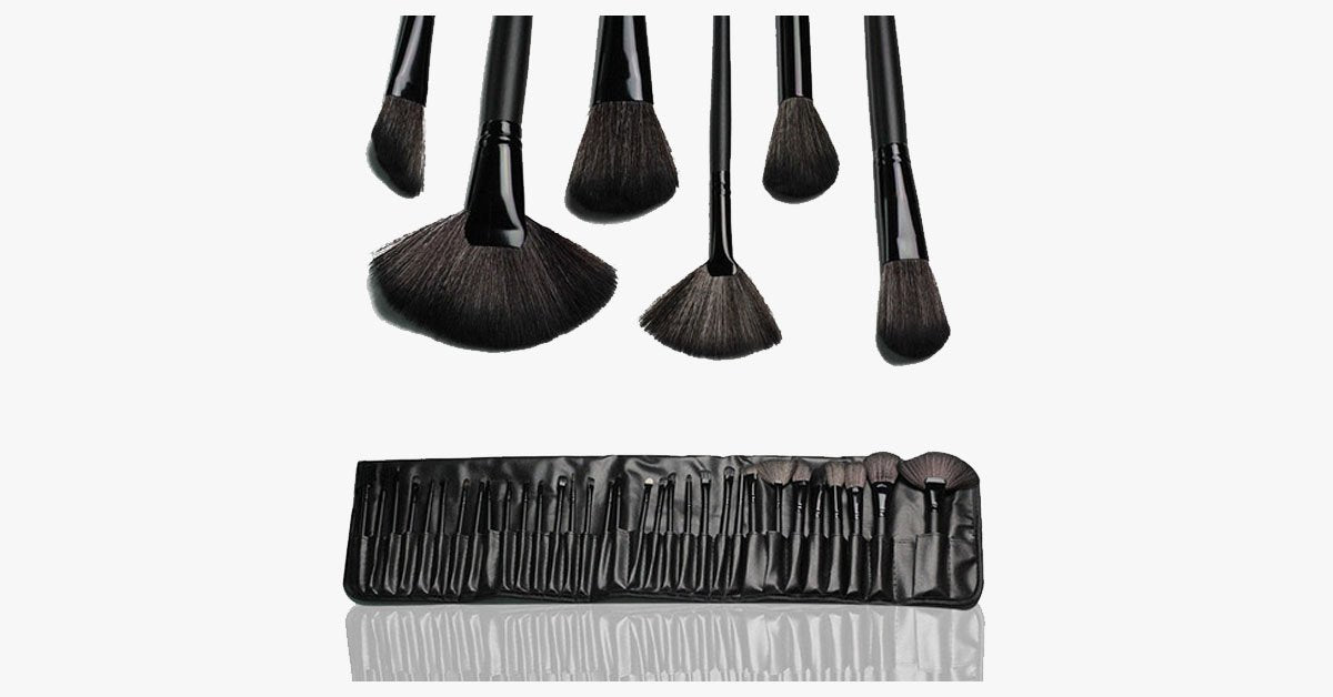 Professional 32 Piece Makeup Brush Kit with Case