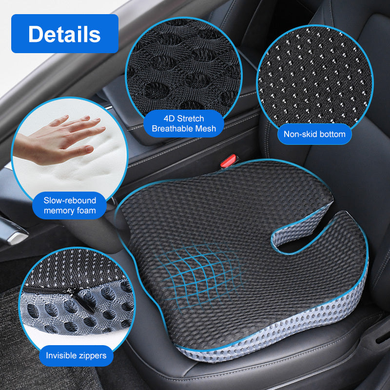 Comfortable Triangular Car Seat Cushion with Memory Foam