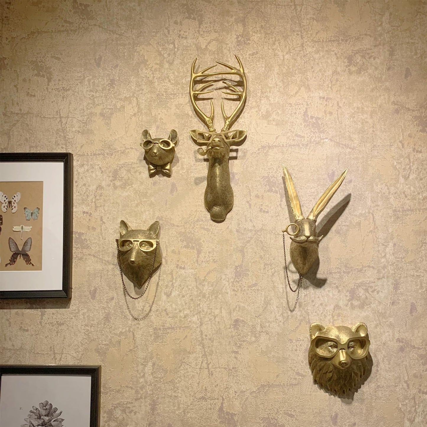 Stylish Wildlife Head Wall Decor