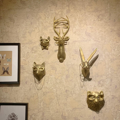 Stylish Wildlife Head Wall Decor