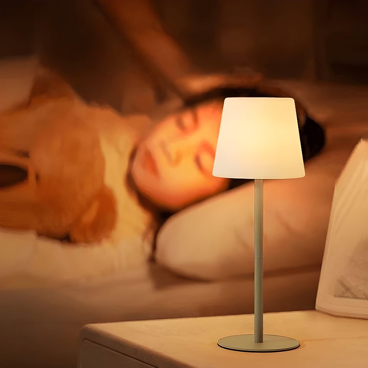 Portable LED Table Lamp with Dimmable Warm Light