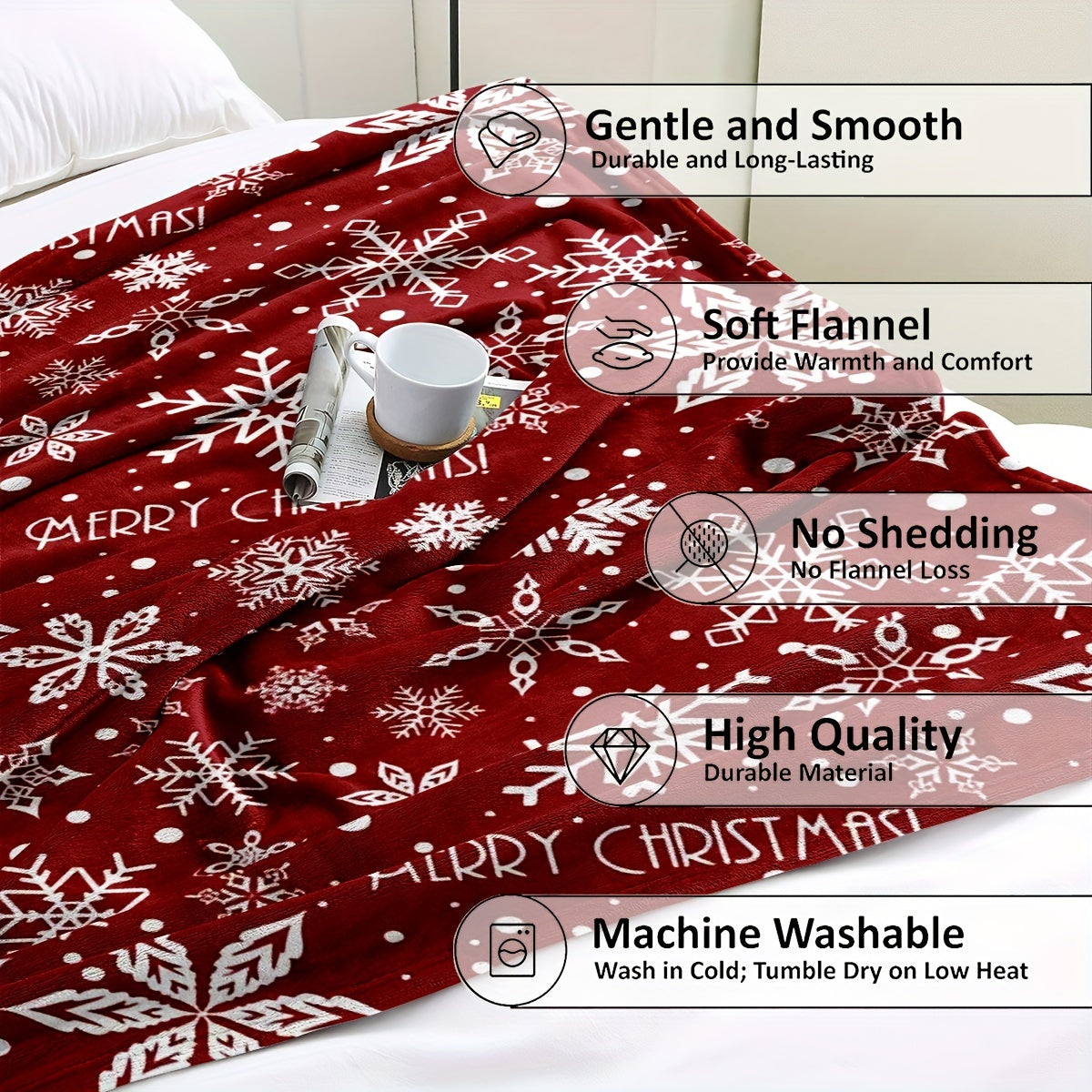 Cozy Holiday Soft Plush Christmas Blanket