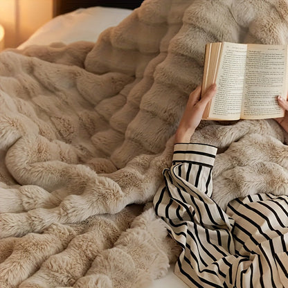 Cozy Rabbit Plush Throw Blanket - Soft and Durable