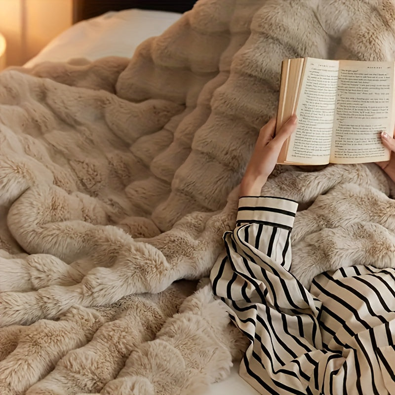 Cozy Rabbit Plush Throw Blanket - Soft and Durable