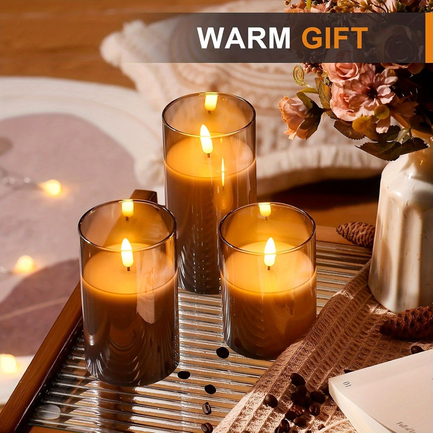 Warm White LED Candle Set – Soft Ambient Home Lighting