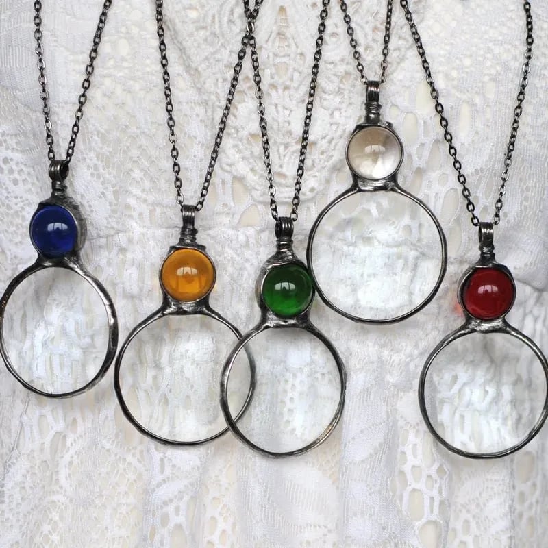 Classic Magnifying Glass Pendant Necklace