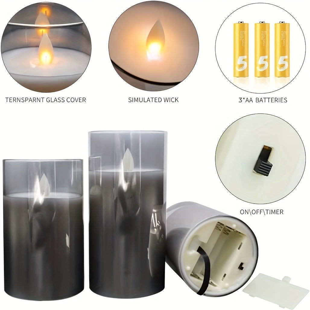 Bright LED Candle Set with Remote