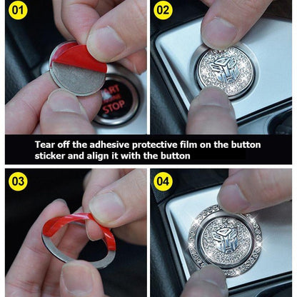 Luxury Crystal Car Starter Button Cover Ring