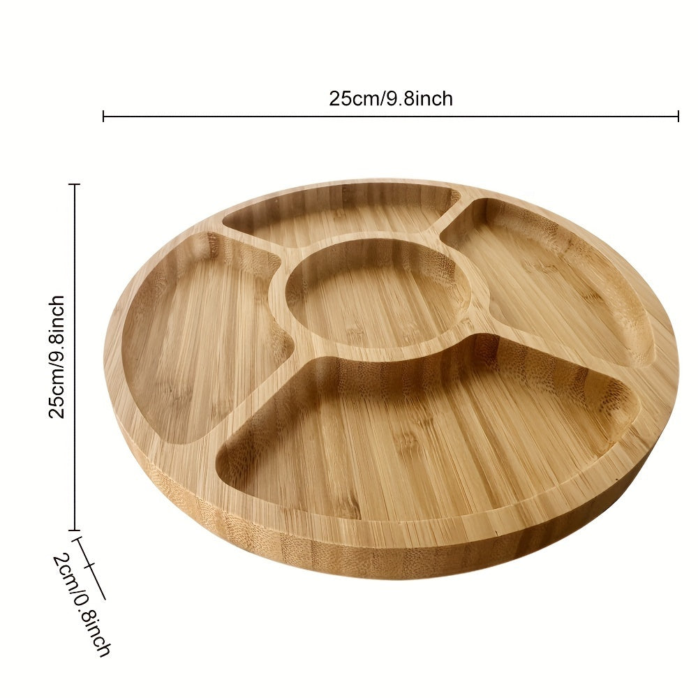 Natural Bamboo Round Serving Platter