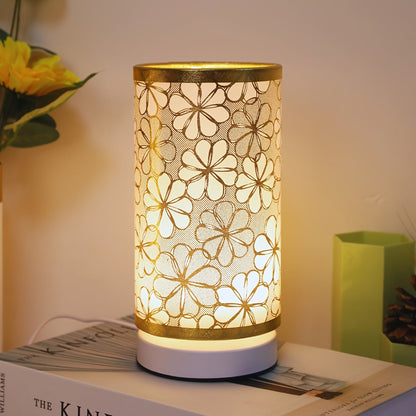 Bright USB Desk Lamp in Silver Cylinder Base