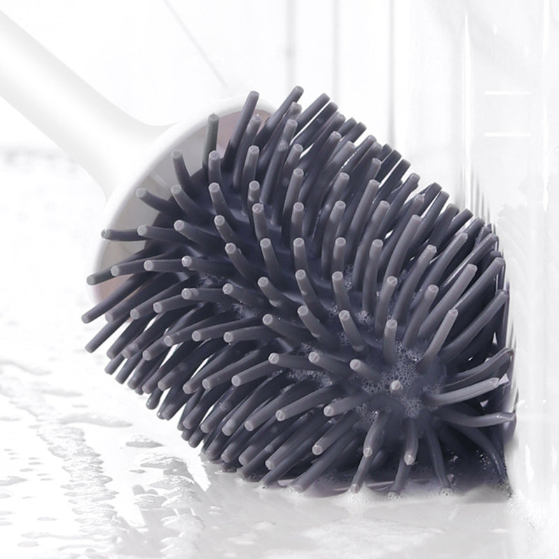Soft Grip Toilet Brush with Storage Holder
